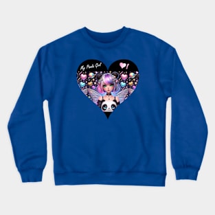 Goth Fairy Panda Girl Crewneck Sweatshirt